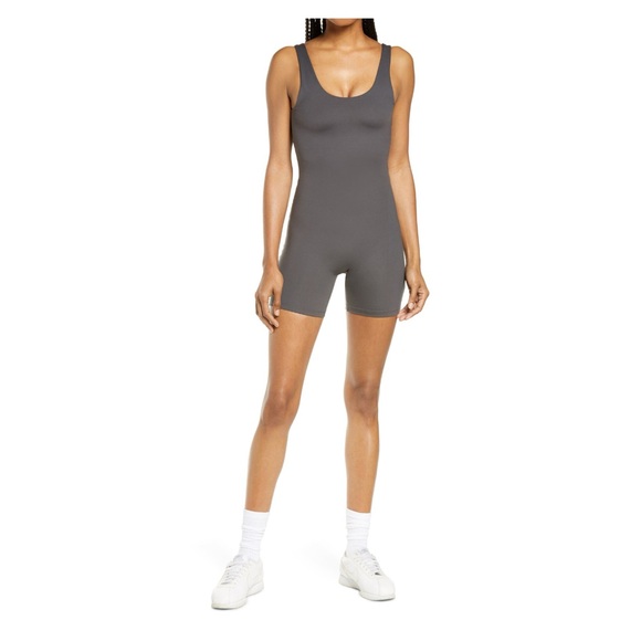 ★ NWT Girlfriend Collective Moon Bike Unitard - Gray ★